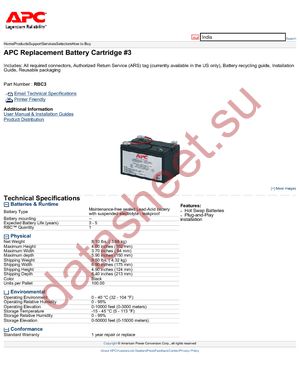 RBC3 datasheet  